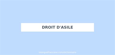 def de droit d'asile